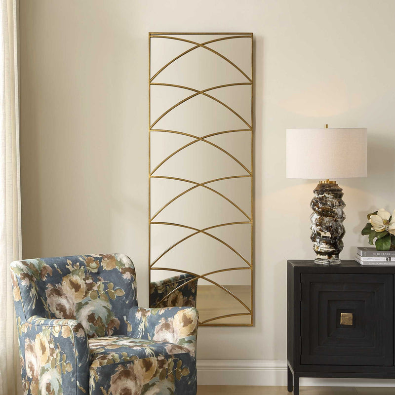 Crossed Up - Full Length Mirror - Gold