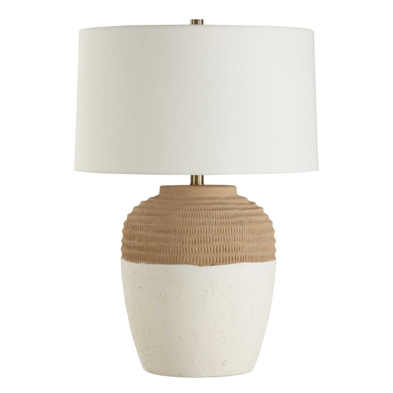 Bellaby - Terracotta Table Lamp - Brown / White