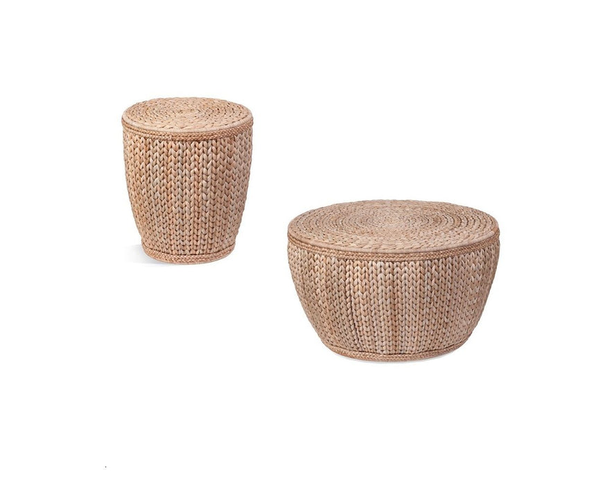 Caffey - Round End Table - Light Brown