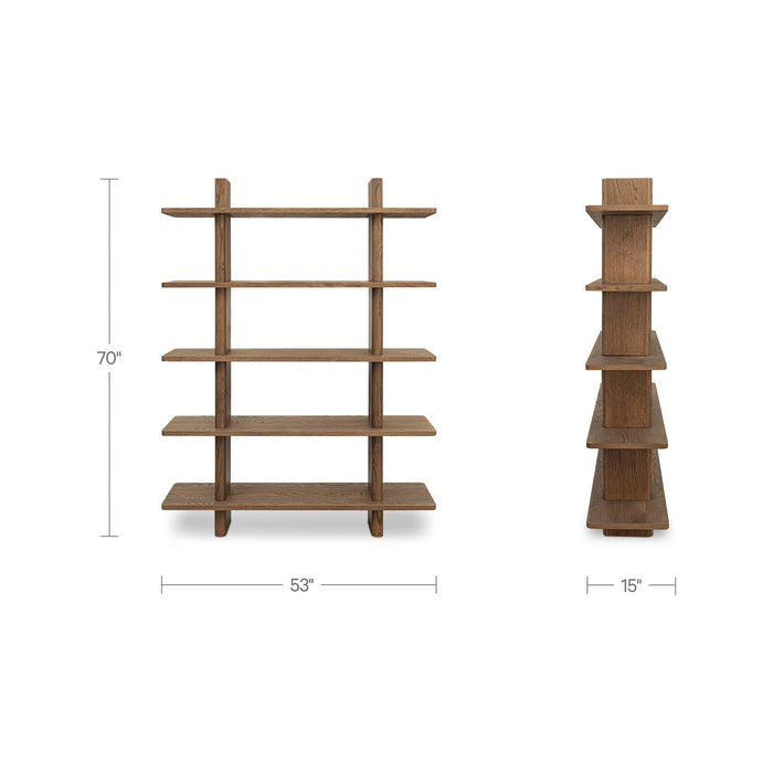 Casey - Large Standard Bookcase - Dark Brown