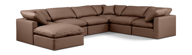 Indulge - Faux Leather 7 Piece Modular Sectional