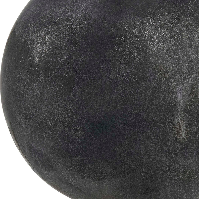 Charcoal Bloom - Indoor-Outdoor Vases (Set of 3) - Black / Gray