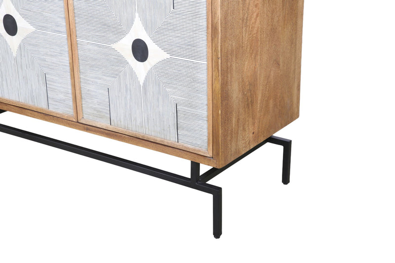 Everett - Server - Rustic Brown Mango / Ivory Bone / Grey Resin