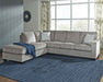 Altari - Left Arm Facing Corner Chaise 2 Pc Sectional - Alloy