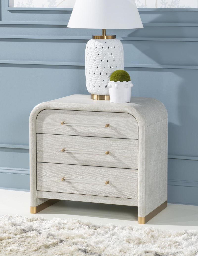 Miramar - Three Drawer Nightstand - Oyster