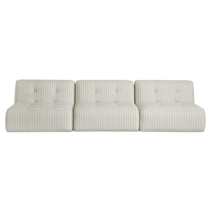 Sunseeker - 3 Piece Outdoor Sofa - Brown Stripe
