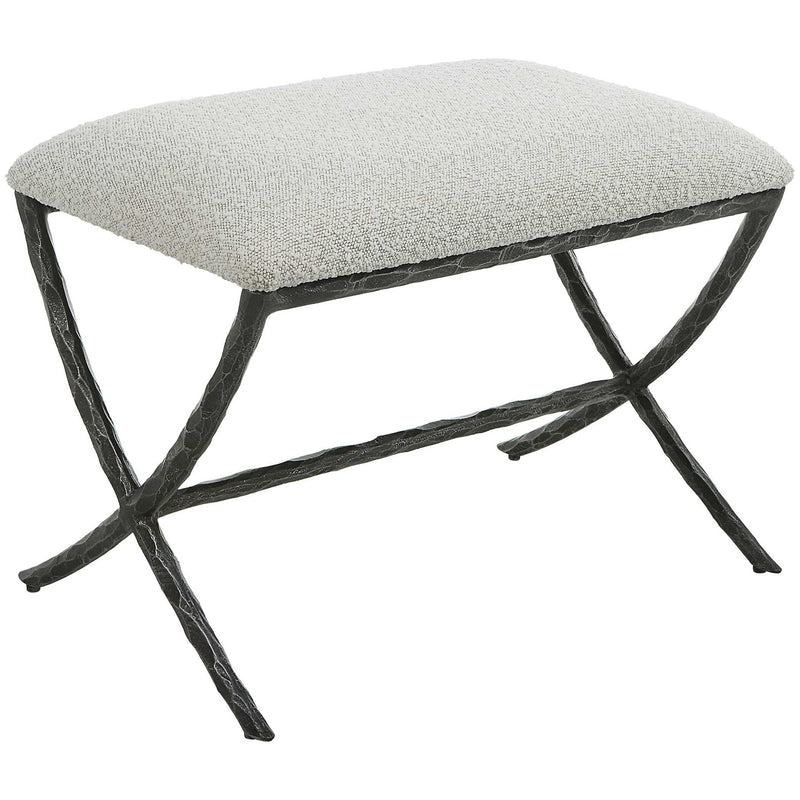 Brisby - Fabric Small Bench - Gray
