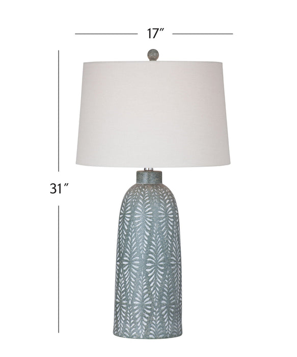 Windham - Table Lamp - Green / Cream