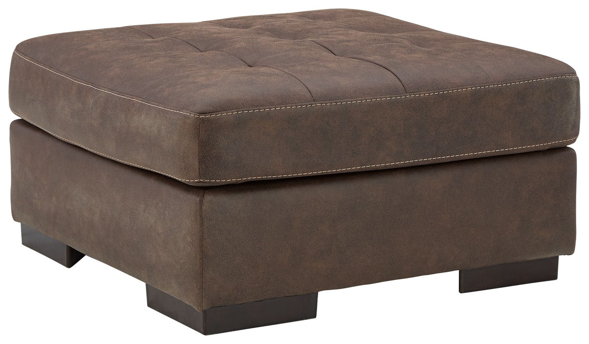 Maderla Oversized Accent Ottoman - Walnut