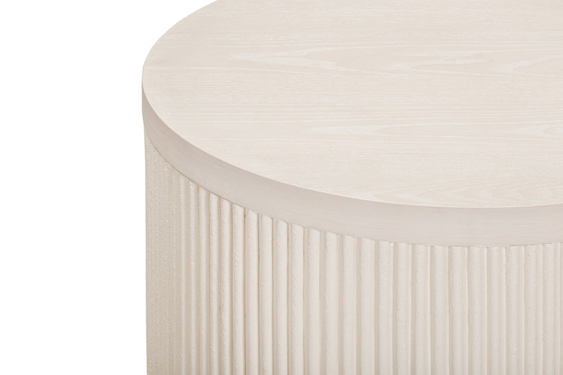 Lena - End Table - Washed White Oak