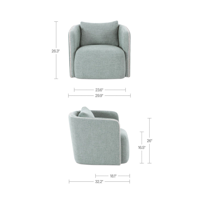 Cecil - Accent Chair - Light Blue