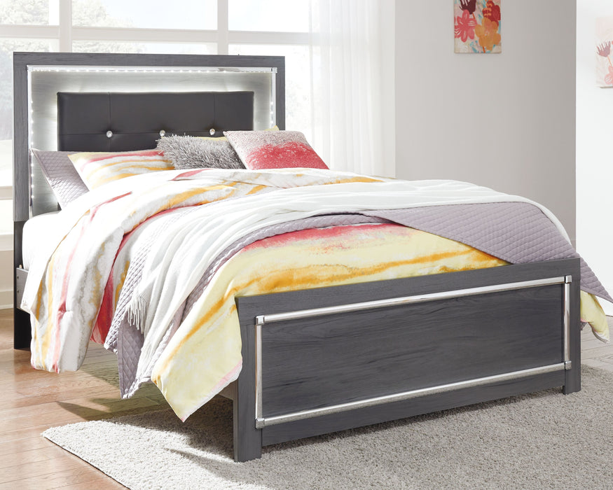 Lodanna Gray Panel Bed