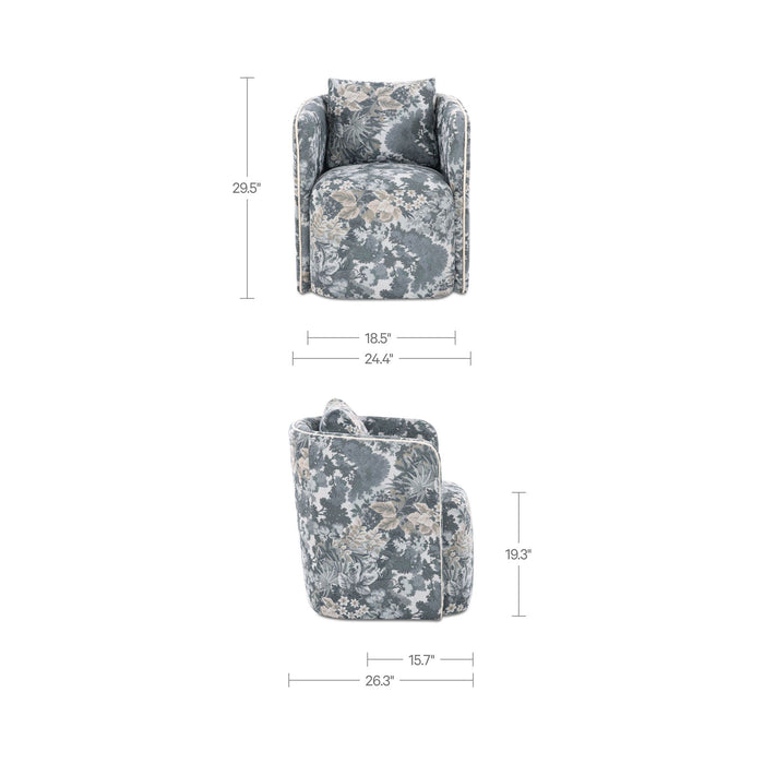 Cecil - Dining Chair Tapestry - Blue / Gray