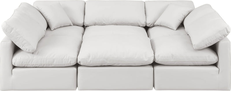 Indulge - Faux Leather 6 Piece Modular Sectional