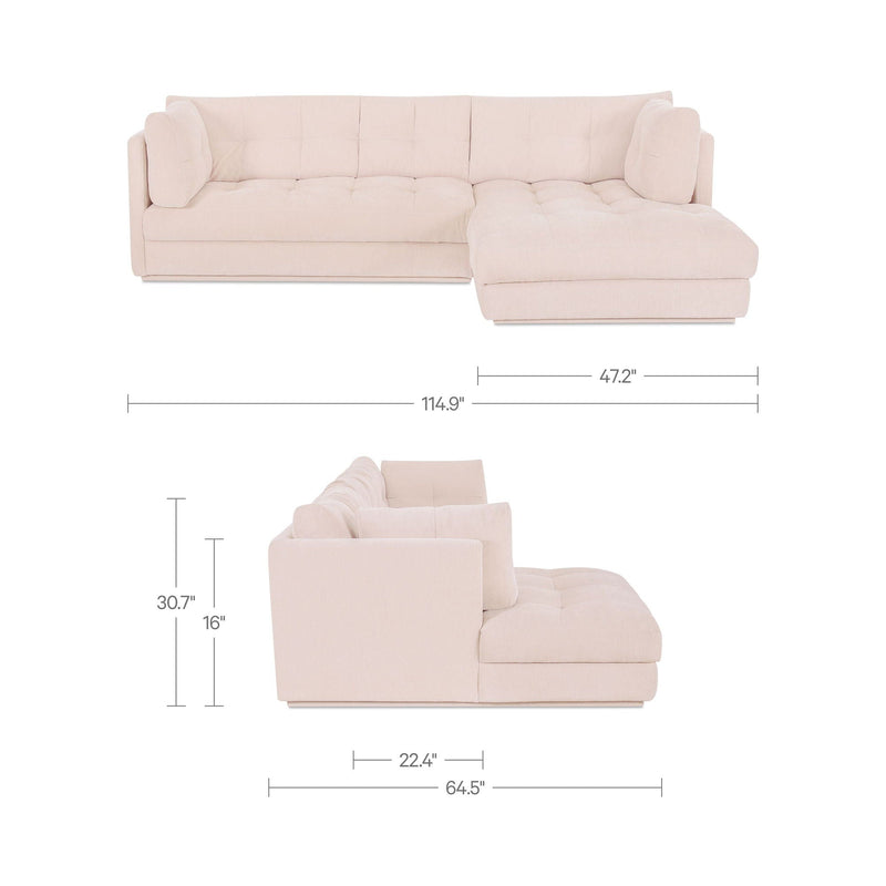 Mischa - Right Sectional - Light Beige