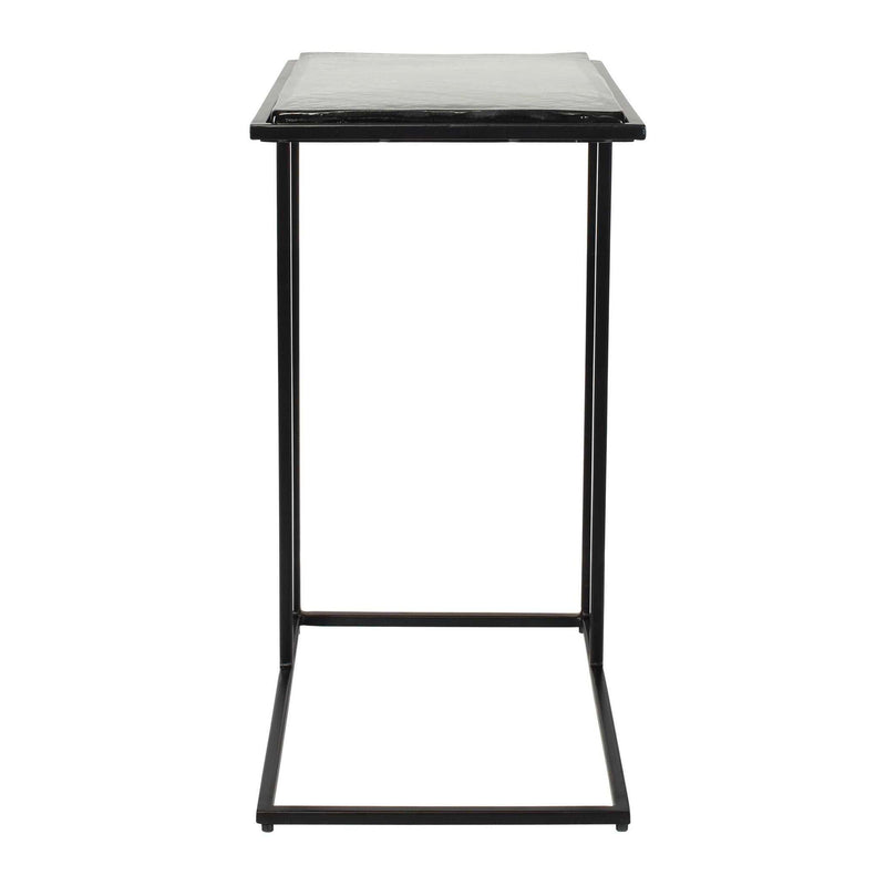 Mateo - Glass Top Accent Table - Black