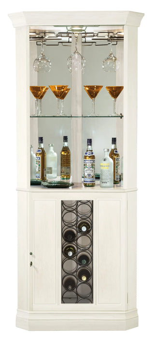 Piedmont V Aged Linen Corner Wine & Bar Cabinet by Howard Miller
