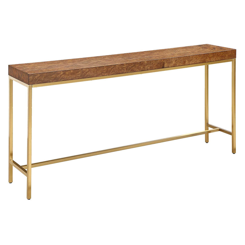 Moran - Burl Console Table - Light Brown
