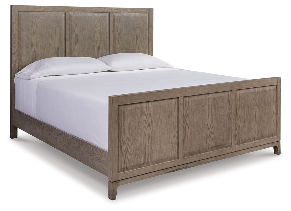 Chrestner Gray Panel Bed - King