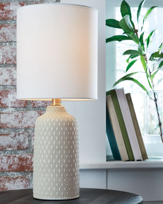 Donnford Ceramic Table Lamp - Gray