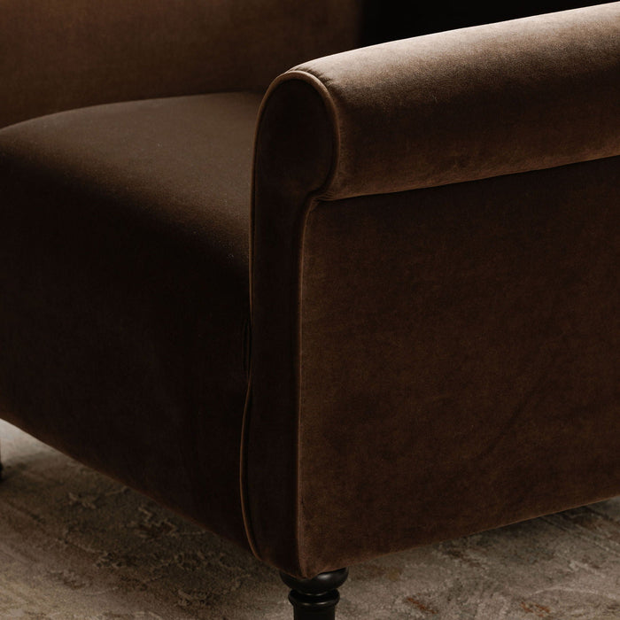Harmony - Fabric Accent Chair - Dark Brown