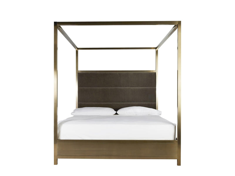 Modern Harlow Canopy Bed Dark Brown