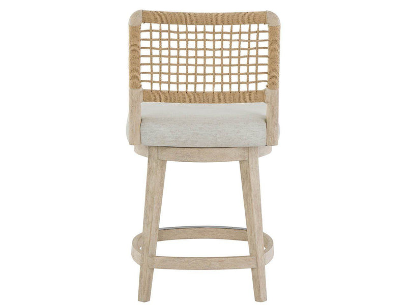 Oasis - Dockside Swivel Counter Stool - White / Beige