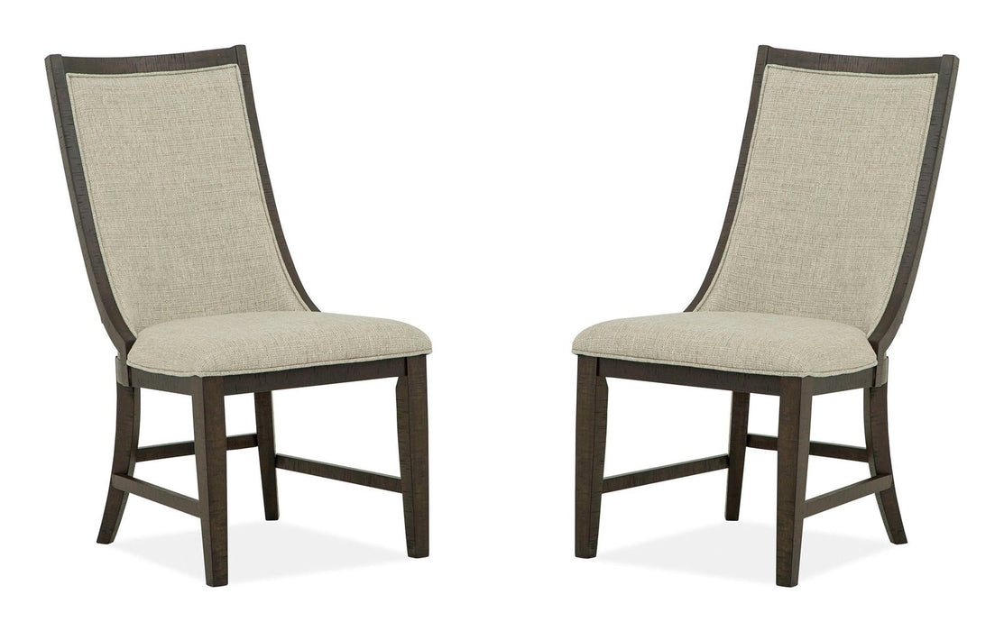 Westley Falls - Upholstered Host Side Chair (Set of 2) - Dark Brown