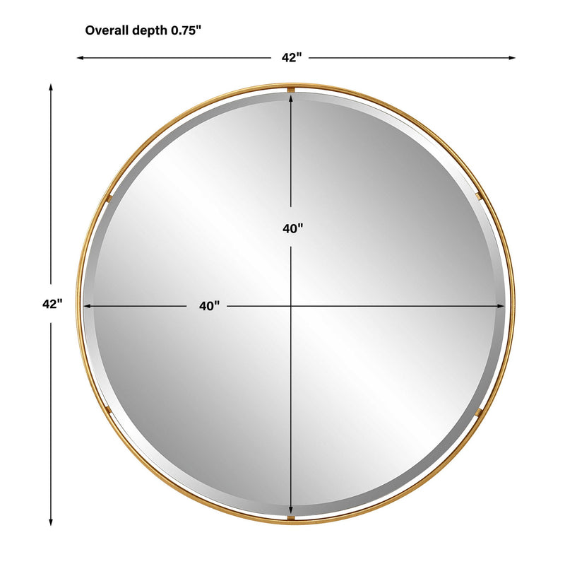 Canillo - Round Mirror - Gold