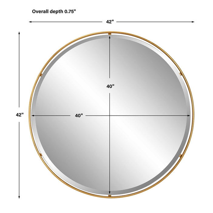 Canillo - Round Mirror - Gold