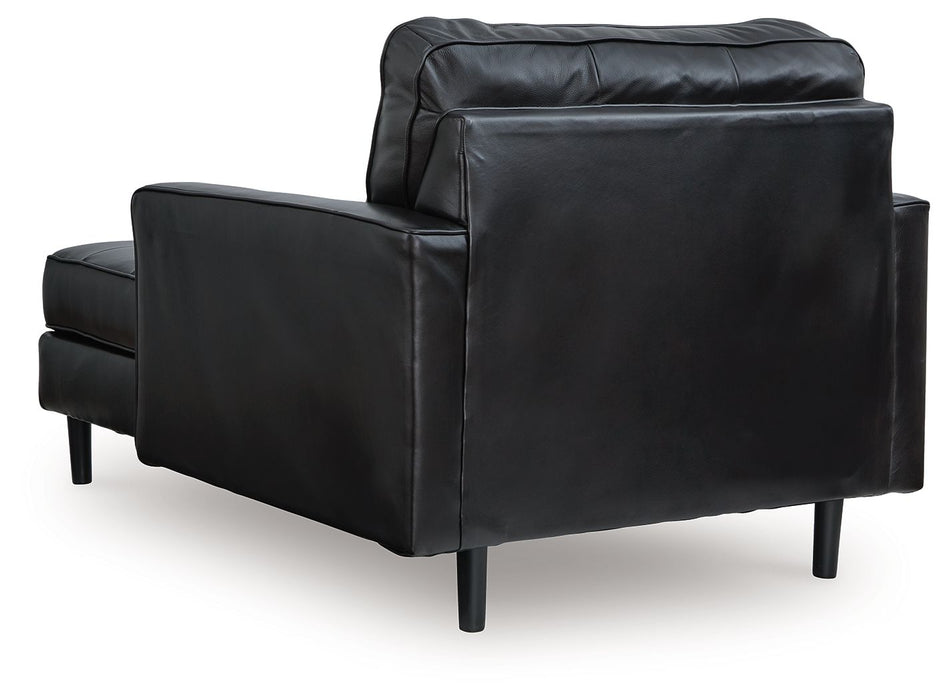 Bryceview - Chaise - Leather Match - Onyx