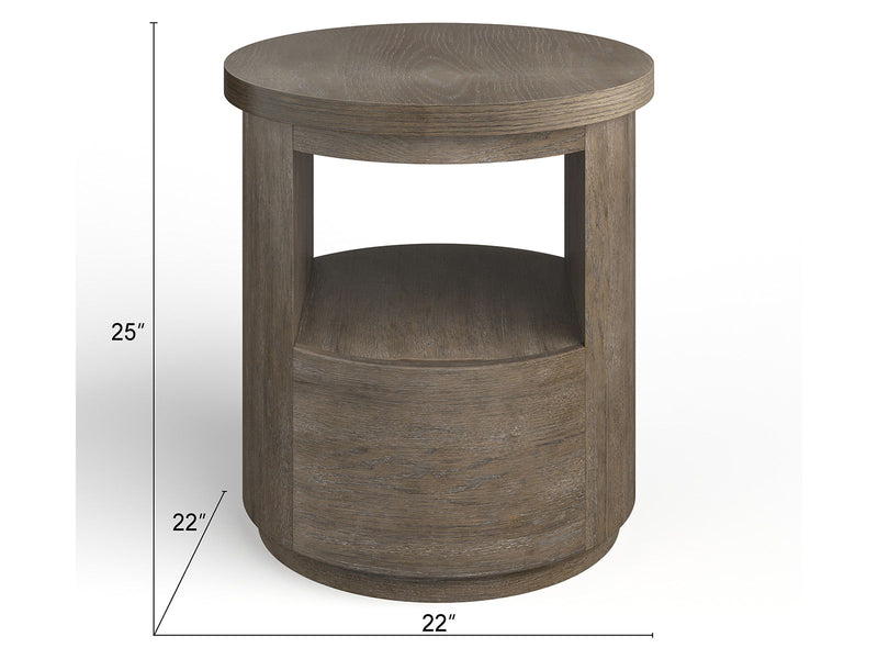 Bosley - Round End Table - Porpoise