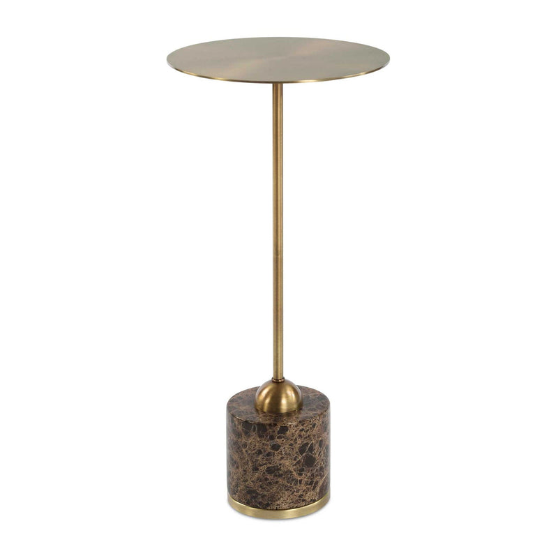 Verlin - Brass Drink Table - Black