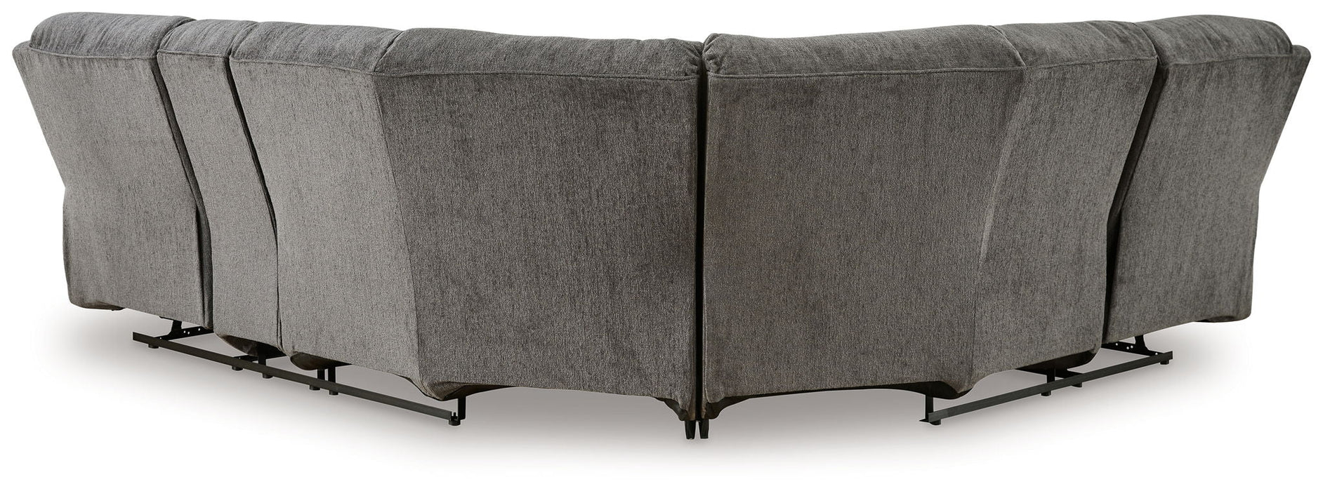Museum - 2-Piece Reclining Sectional With Raf Reclining Loveseat W/Console - Fabric - Pewter