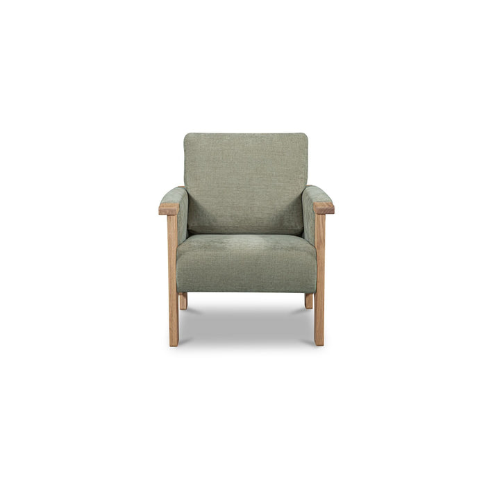 Bauer - Accent Chair - Sage Green / Light Brown