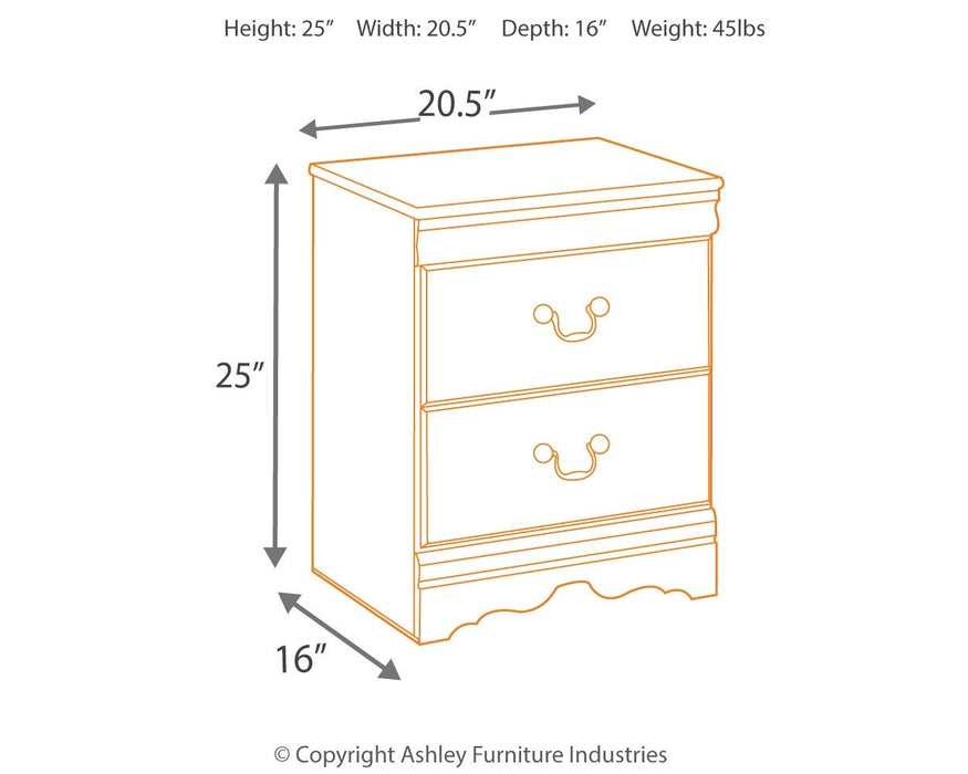 Huey Vineyard - Two Drawer Night Stand - Black