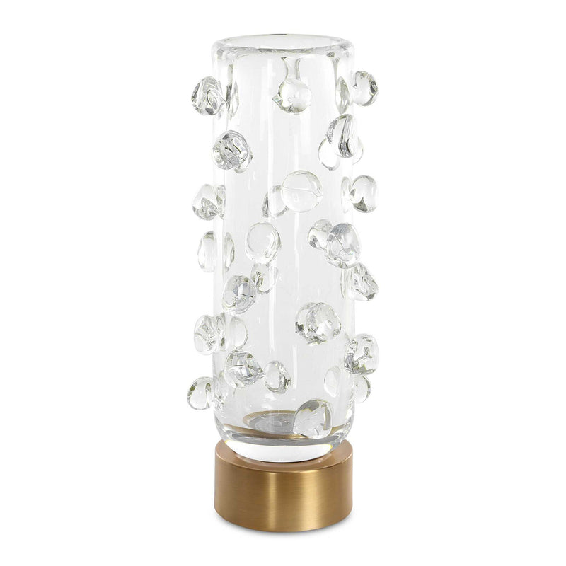 Aura - Clear Glass Vase - White