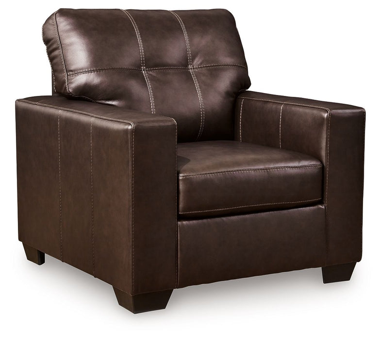 Santorine - Chair - Leather Match - Dark Brown