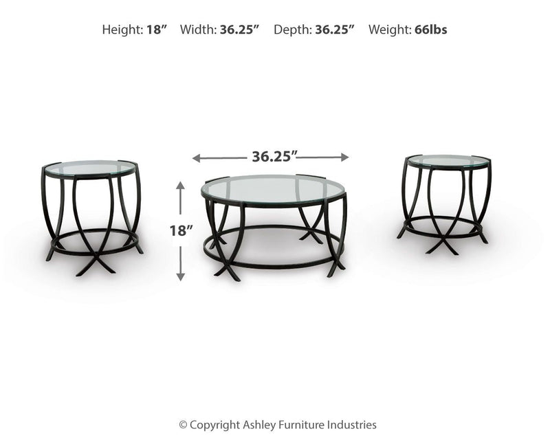 Tarrin - Occasional Table Set (Set of 3) - Black