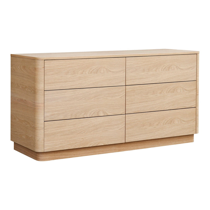 Round Off - Dresser - Beige / Oak
