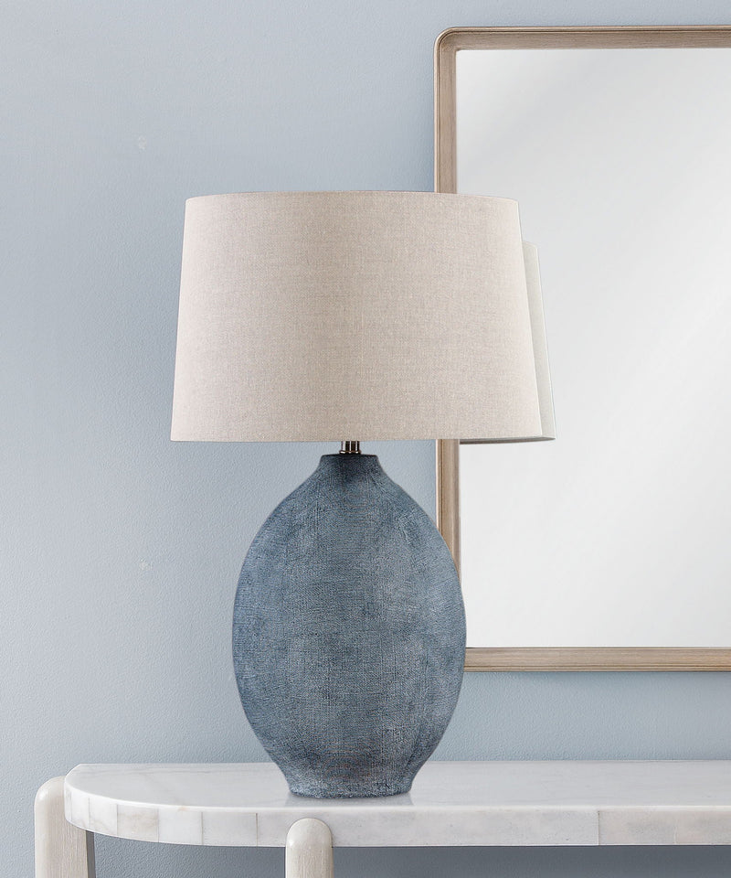 Leith - Table Lamp - Blue / Beige