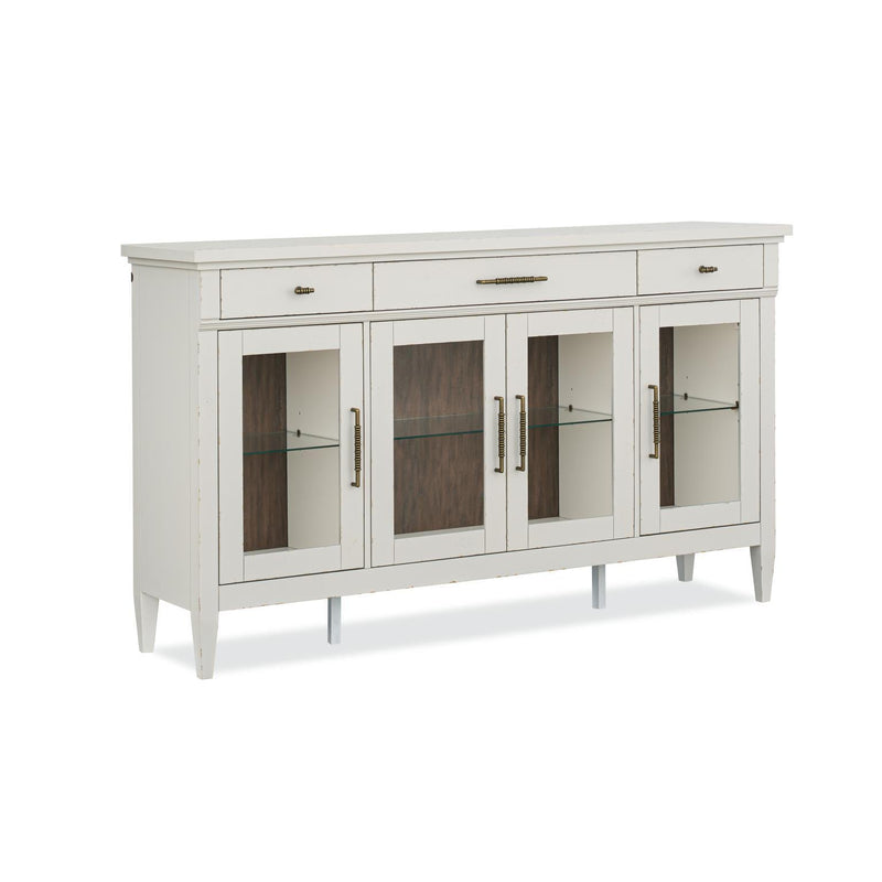 Reflections - Glass Door Server - Cashmere / Dark Roast