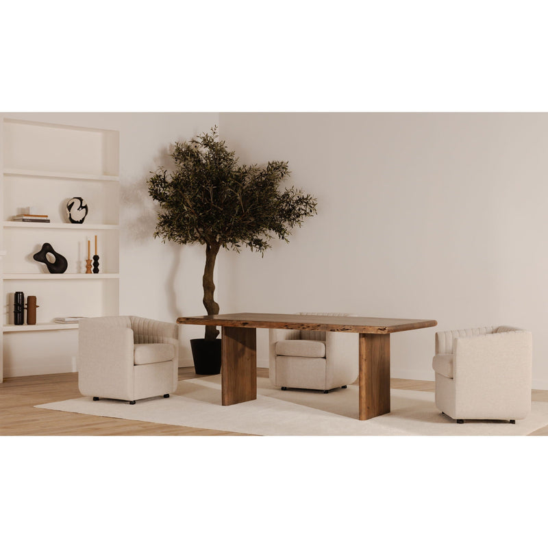 Lila - Large Dining Table - Brown