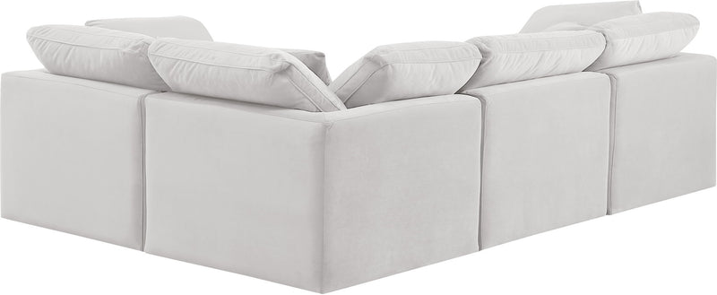 Indulge - Velvet 4 Piece Modular Corner Sectional