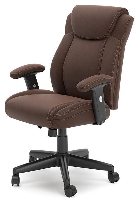 Corbindale Home Office Swivel Desk Chair - Brown/Black