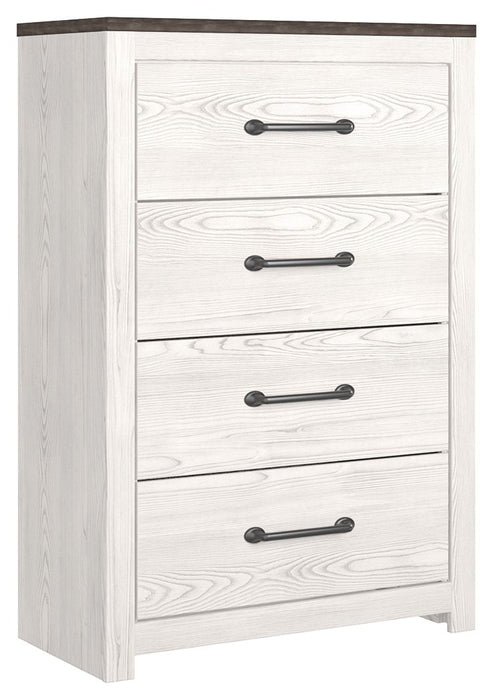 Gerridan - Four Drawer Chest - White / Gray