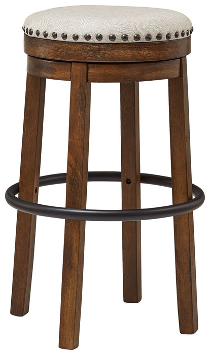 Valebeck Tall upholstered Swivel Barstool 1/CN