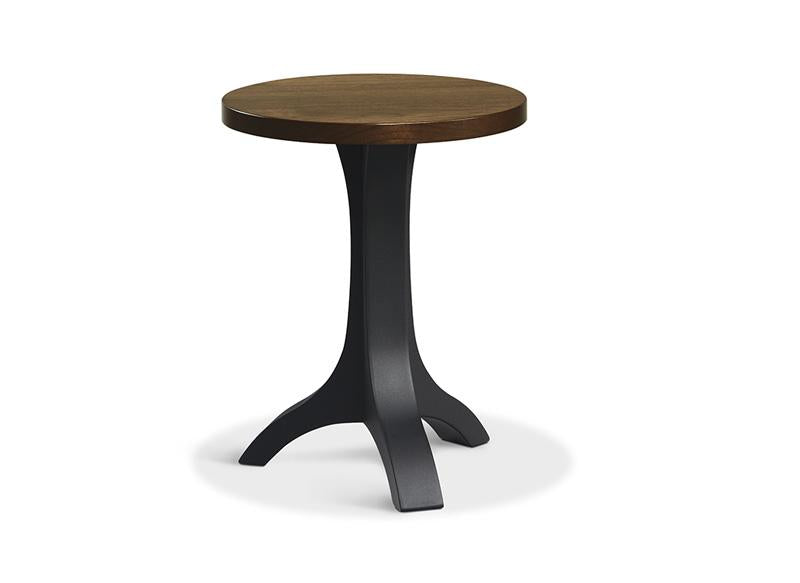 Evora  Occasional Round Metal Pedestal End Table Collection