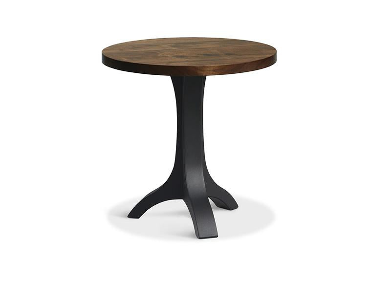 Evora  Occasional Round Metal Pedestal End Table Collection
