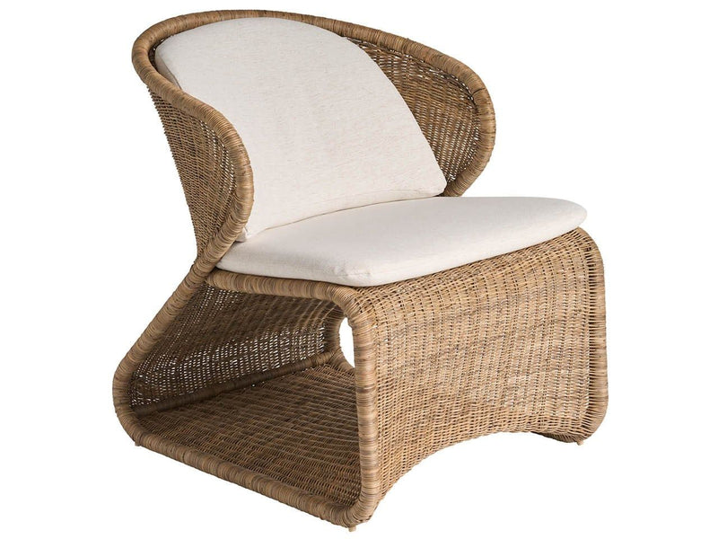 Oasis - Lounge Chair - Light Brown / White